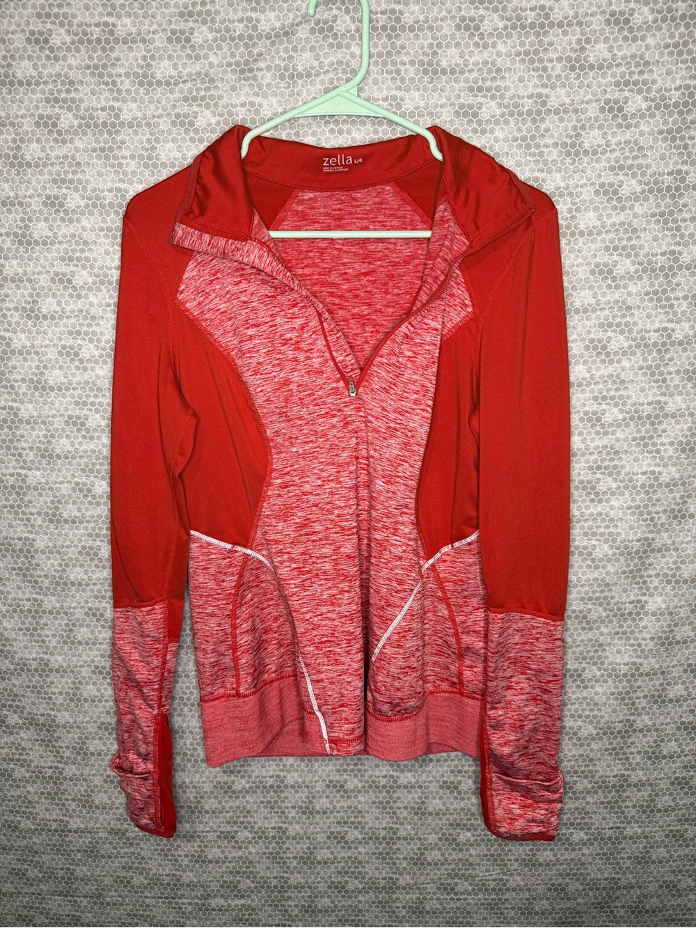 Zella Women's Large Red Half-Zip Athletic Jacket